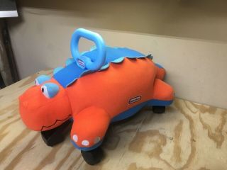 Little Tikes Pillow Racer Orange Dinosaur Ride - On Toddlers Toy Rare Htf