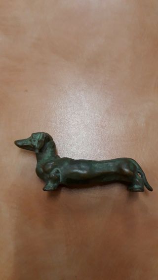 Vintage Mcclelland Barclay Bronze Dachshund Wiener Dog Figurine Sculpture