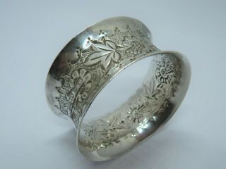 1895 Victorian - Henry Williamson - Hallmarked Solid Silver - Napkin Ring