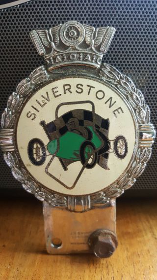 Rare 1960s Vintage Silverstone Car Badge By J R Gaunt