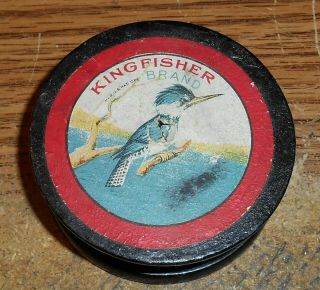 Early Kingfisher Brand Muscallonge Line Wood Line Spool/rare