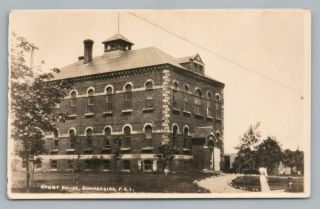 Court House Summerside Prince Edward Island Rppc Photo Pei Antique 1920s