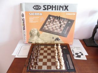 Vintage Boxed Rare Sphinx Sierra Electronic Chess Computer Game Cxg647w