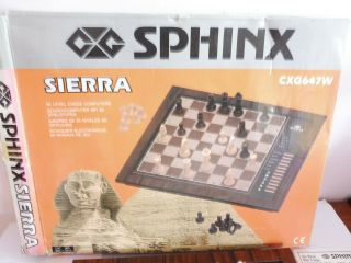VINTAGE BOXED RARE SPHINX SIERRA ELECTRONIC CHESS COMPUTER GAME CXG647W 3