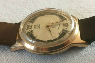 Vintage GUB Glashutte SA cal.  69.  1 17J watch with date - unusual case and dial 2