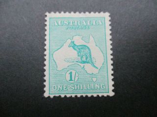 Kangaroo Stamps: 1/ - Green 1st Watermark - Rare (c47)