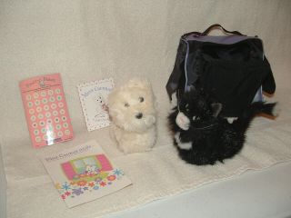 American Girl Licorice Cat And Coconut Dog Plus Ag Pet Carrier Vintage (2003)