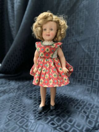 Vintage 1950 ' s 12” Ideal Shirley Temple Doll - Eyes Open & Shut.  curls. 2