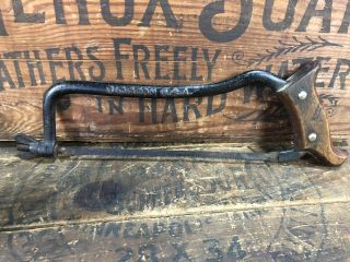 Old Tool Early Henry Disston & Sons Back Saw Great User Antique Cast Iron Rare