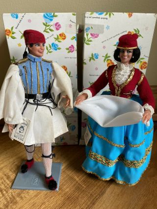 Vintage Marin Chiclana Espana Dolls Griego Griega Made In Spain