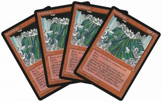Jokulhaups [4x X4] Ice Age Pld - Sp Red Rare Magic The Gathering Cards Abugames