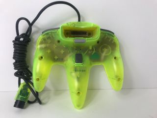 OEM Nintendo 64 N64 Extreme Green Funtastic Authentic Controller Clear Neon Rare 3