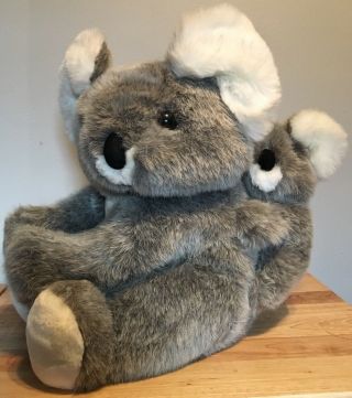 Koala Bear Plush Vintage Gerber With Baby Attached Precious Plush