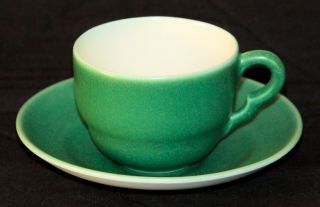 Poole Pottery Duo,  Rare Purbeck Shape,  Apple Green Glaze,