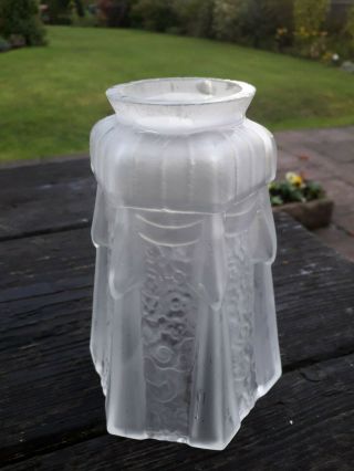 Vintage Frosted Glass Lamp/light Shade Art Deco/nouveau Style
