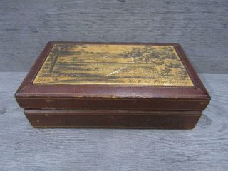 Wooden Hinged Trinket Keepsake Box No.  2 At Pine Valley 1955 Gcr Made In Italy