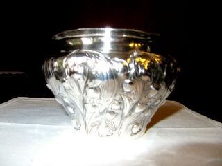 Vtg Forbes Silver Co Vase Quadruple Silver Plate Art Noveau Floral Design Usa