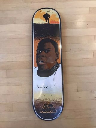 Santa Cruz X Star Wars Finn Skateboard Deck Rare Collectible Episode 7 Vii