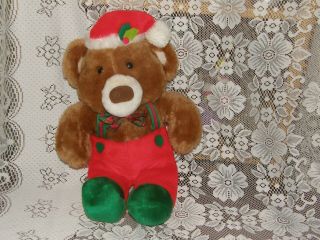 Vintage Plush Eatons Theodore Teddy Bear Overalls Christmas Plush Bear Toy Rare