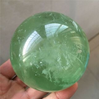 663g Gem Blue Fluorite Crystal Sphere Ball Mexico Rare Sphere