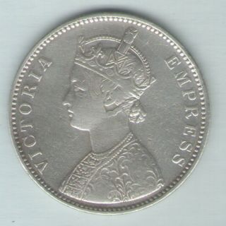 British India 1879 Victoria Empress One Rupee Silver Key Date Rare 2