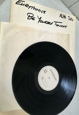 Eurythmics Rare Test Pressing Lp Be Yourself Tonight German Vinyl Annie Lennox