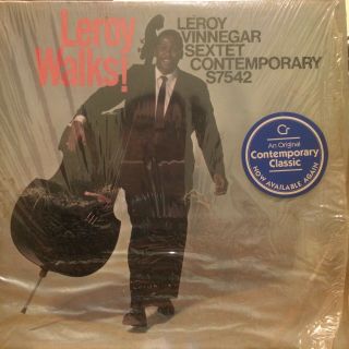 Leroy Vinnegar Leroy Walks Lp Contemporary 7542 Rare Reissue Shrinkwrap Nm -