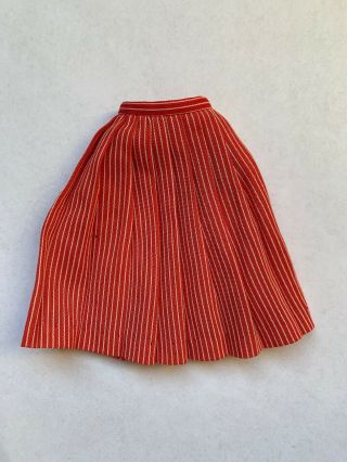 Vintage Barbie Clothing 1960s 1970s Orange Pleated Skirt