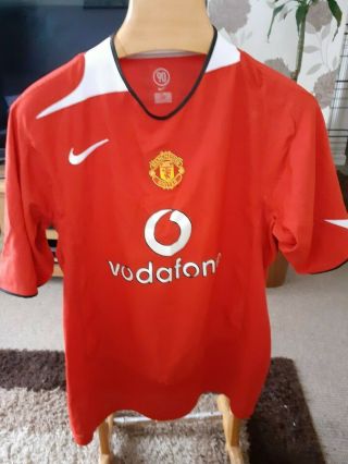 Rare Old Manchester United 2004 Football Shirt Size Xtr Large V.  Nistelroy