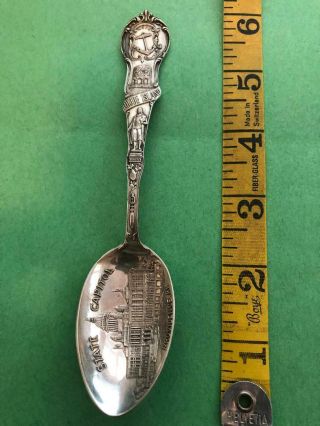 Antique Sterling Silver Spoon Rhode Island State Capitol Providence Watson 25g