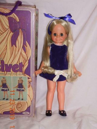 Vintage 1970 Ideal Crissy Family Velvet Doll W/ Box