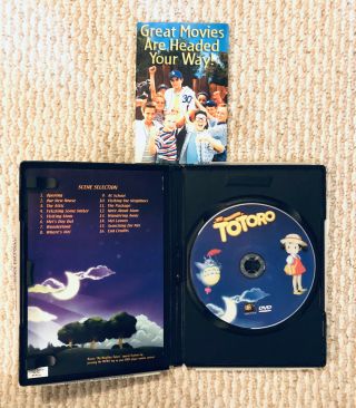 My Neighbor Totoro Dvd Rare Fox Dubbing Full Screen Oop 2002 W/ Insert