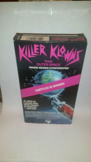Killer Klowns From Outer Space Vhs Rare Spanish Subtitles