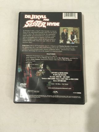 DR.  JEKYLL AND SISTER HYDE - RARE HAMMER ANCHOR BAY DVD - RALPH BATES 2