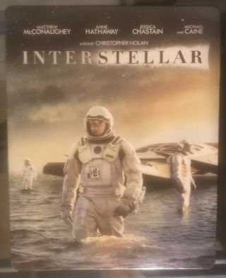 Interstellar Steelbook Blu - Ray/dvd With Imax Film Cell Rare Oop
