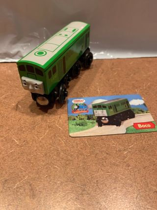 Thomas Wooden Railway Train Boco Diesel Rare,  With Card Htf