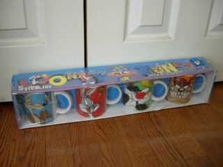 Rare 1993 Boxed Set Of 4 Msc Looney Tunes Mugs