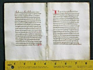 Rare dated liturgical paper Manuscript quire,  8 lvs.  vernacular Dutch,  done1501 1A 2
