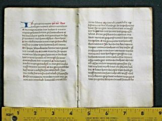 Rare dated liturgical paper Manuscript quire,  8 lvs.  vernacular Dutch,  done1501 1A 3