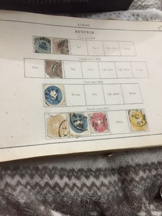 Rare Victorian Antique Stamps Austria Austrian First Issue Etc