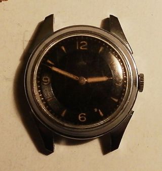 Vintage Ldh Military Style Wristwatch Swiss Made For Repair Or Parts