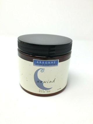 Arbonne Aromassentials Unwind Bath Salts 16 Oz Rare Jar
