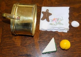 Pleasant Company American Girl Samantha Tea Tin Lunch Box Brass Pail Food RARE 2