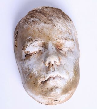 Antique Kid Face Death Mask Very Rare 19.  C.