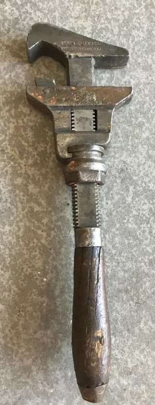 Rare Large 16” Antique Vintage Bemis & Call Combination Monkey Pipe Wrench 3