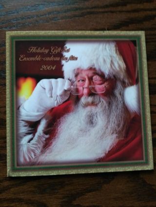2004 Holiday Gift Prooflike (pl) Set With The Rare Colourised 25c,