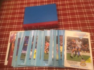 Full Set Of West Ham Home Progs (25) 1987/88 League,  Cups Rare Team Sheet,  Binder