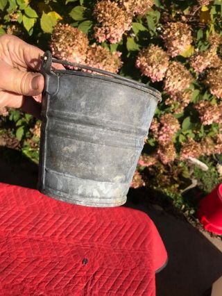 Old / Miniature Salesman Sample Galvanized Metal Bucket Handle / Heavy Gauge