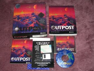 Vintage Rare Outpost Strategy Guide ,  Pc Cd - Rom Game Complete