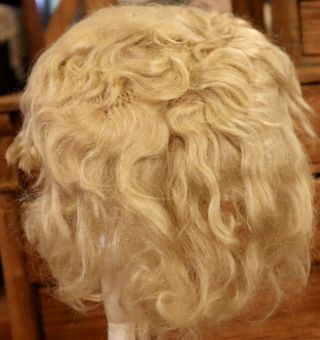 13 Antique Fine 12 - 13 " Mohair Doll Wig For Antique French / German Bisque Doll